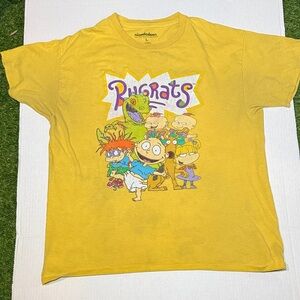 Nickelodeon 90s Rugrats Yellow Short Sleeve Tee Retro Size Large